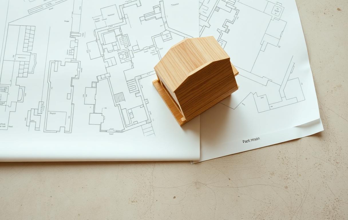 Plantas e maqueta — fase de planeamento Brotar Realiza